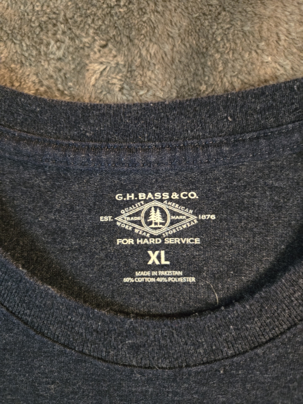 Jerzees Navy Short Sleeve Graphic Tee - Picture 3 of 5